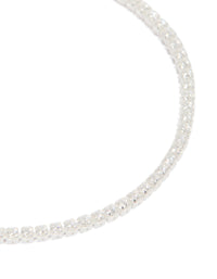 Sterling Silver Cubic Zirconia Tennis Bracelet - link has visual effect only