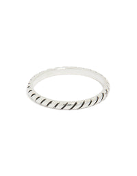 Sterling Silver Textured Black Enamel Ring - link has visual effect only
