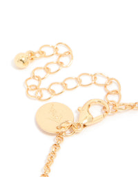 Gold Plated Cubic Zirconia Bezel Set Bracelet - link has visual effect only