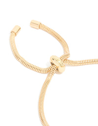 Gold Blue Clover & Heart Charm Toggle Bracelet - link has visual effect only