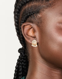 Gold Diamante Jellyfish Stud Earrings - link has visual effect only