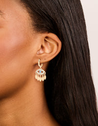 Gold Evil Eye Drop Huggie Earrings - link has visual effect only