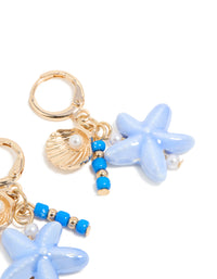 Gold Sea Life Charm Huggie Earrings - link has visual effect only