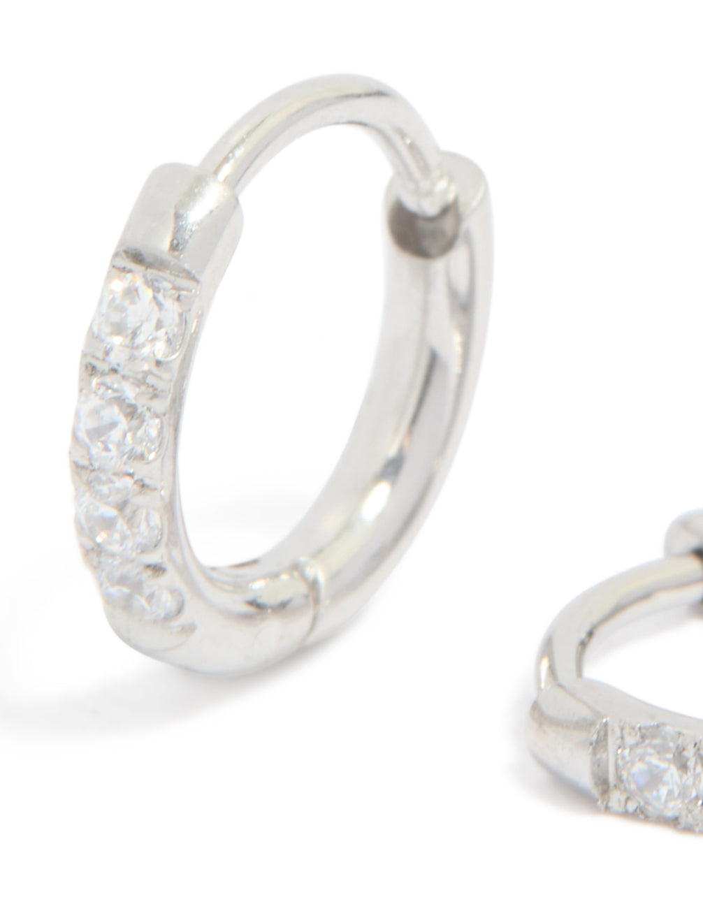 Kids Surgical Steel Cubic Zirconia Sleeper Earrings