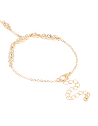 Crafted from gold adjustable hand chain closure detail view - link has visual effect only