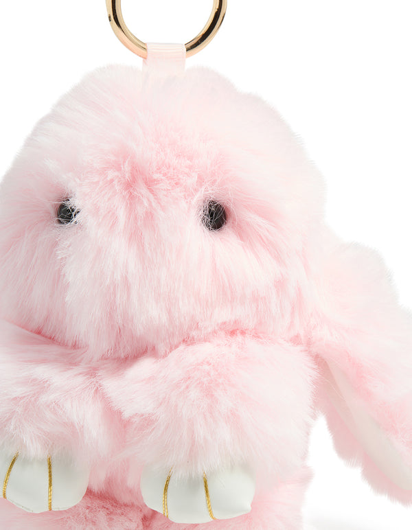 Kids Pink Polyester Bunny Key Chain