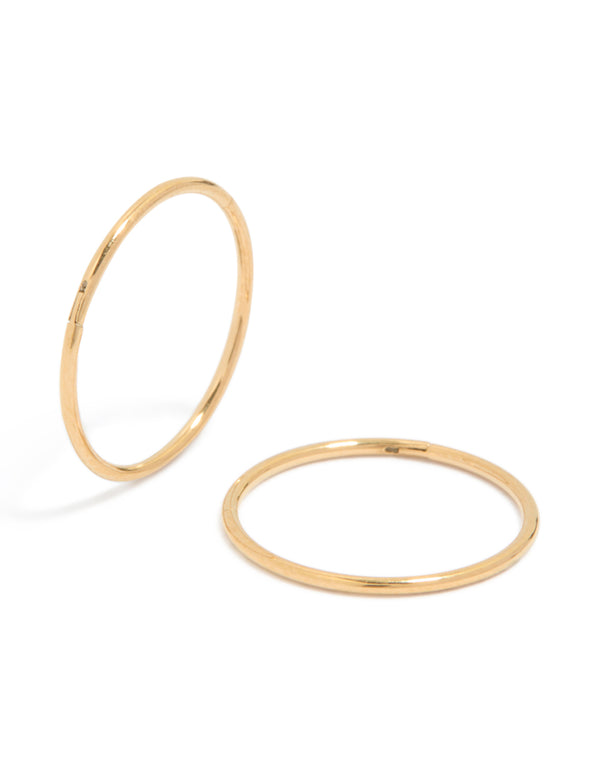 Gold Plated Surgical Steel 12 MM  Fine Sleeper Earrings