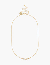 Gold Plated Mixed Shaped Cubic Zirconia Necklace - link has visual effect only