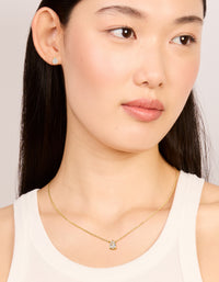 Gold Plated Pear Cubic Zirconia Necklace & Earrings Set - link has visual effect only