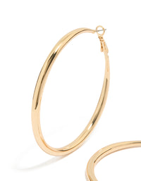 Gold Plated Large Hoop Earrings - link has visual effect only