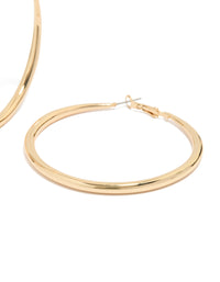 Gold Plated Large Hoop Earrings - link has visual effect only