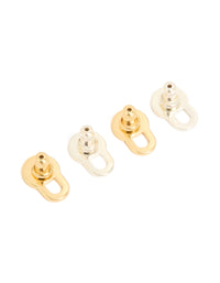 Mixed Metal Lobe Lifter Earring Backs - link has visual effect only
