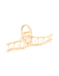 Featuring a gold wavy claw clip front view - link has visual effect only