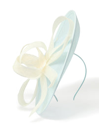 White & Blue Swirl Hat Fascinator - link has visual effect only