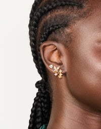 Gold Plated Mini Butterfly Hoop Earrings 3-Pack - link has visual effect only