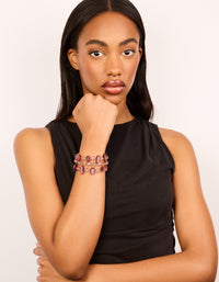 Pink Beaded Stretch Bracelets 3-Pack - link has visual effect only