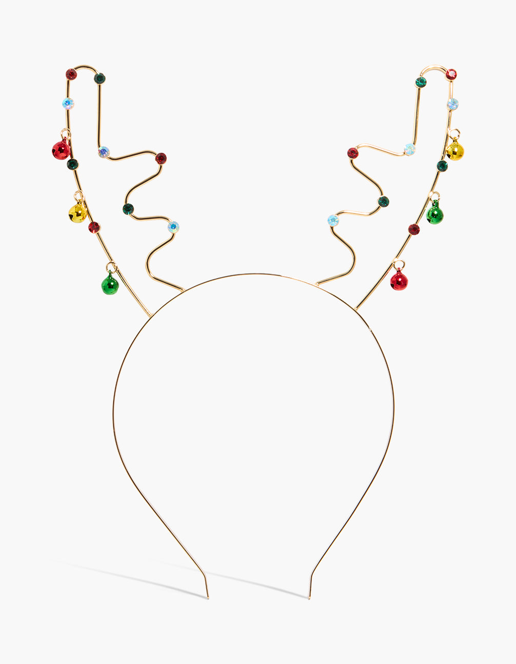 Gold Jingle Reindeer Headband