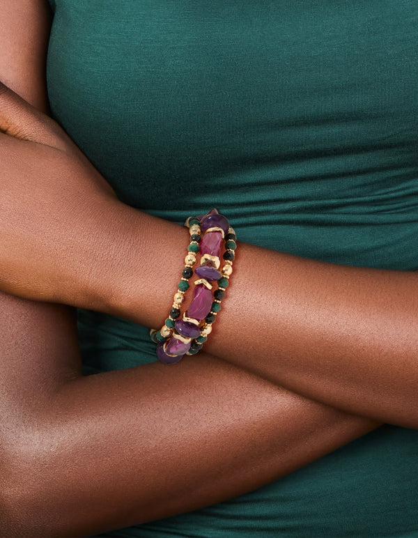 Mixed Beaded Stretch Bracelets 3-Pack