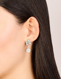 Crystal Marquise Pearl Stud Drop Earrings - link has visual effect only