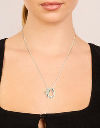 Silver Plated Small Double Organic Charm Necklace - link has visual effect only