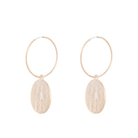 Gold Small Coin Hoop Earrings - link has visual effect only