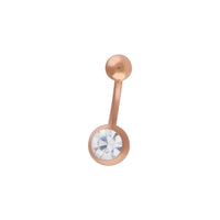 Rose Gold Diamante Belly Bar - link has visual effect only