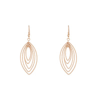 Gold Textured Shiny Layered Drop Earrings - link has visual effect only