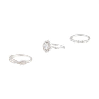 Silver Diamante Engagement Ring Stack Pack - link has visual effect only