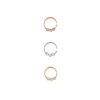 Mixed Metal Diamante Cartilage Mini Hoop - link has visual effect only