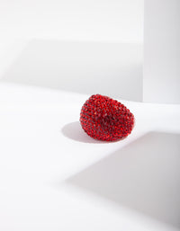 Red Pave Dome Ring - link has visual effect only