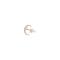 Rose Gold Star Moon Open Band Ring - link has visual effect only