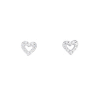 Sterling Silver Cubic Zirconia Open Heart Earrings - link has visual effect only