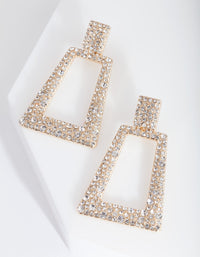 Gold Diamante Geometric Earrings - link has visual effect only
