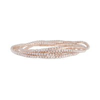 Rose Gold Fine Cup Chain Stretch Bracelet Set - link has visual effect only