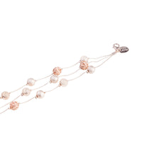Rose Gold Multi Textured Bead Station Bracelet - link has visual effect only