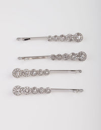 Graduated Diamante Stones Hair Pin 4-Pack - link has visual effect only