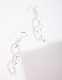 Silver Diamond Cut Twist Earrings - link has visual effect only