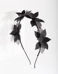 Black Cluster Leaf Headband - link has visual effect only