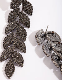 Black Gemstone Vine Drop Earrings - link has visual effect only