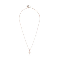 Fine Rose Gold Diamante Cross Necklace - link has visual effect only
