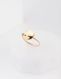 Gold Plated Sterling Silver Open Disc Ring - link has visual effect only