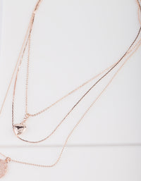 Rose Gold Heart Layered Necklace - link has visual effect only