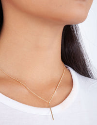 Gold Fine Pin Necklace - link has visual effect only