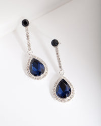 Silver Blue Teardrop Earrings - link has visual effect only