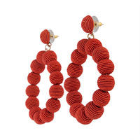 Terracotta Bead Wrap Earrings - link has visual effect only