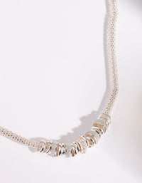 Silver Glitter Ring Chain Necklace - link has visual effect only