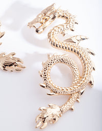 Gold Spiked Dragon Earrings - link has visual effect only