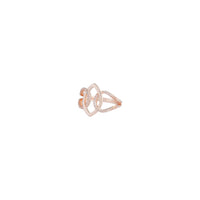 Rose Gold Cubic Zirconia Interlocking Ring - link has visual effect only