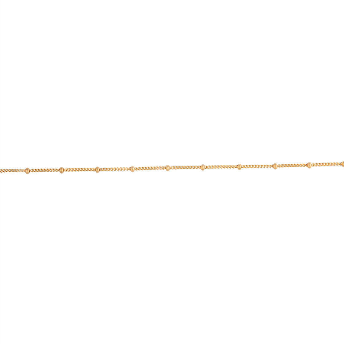 Gold Plated Sterling Silver Bead Chain Anklet