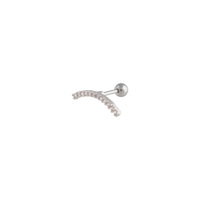 Rhodium Surgical Steel Fine Crystal Crawler Earrings - link has visual effect only